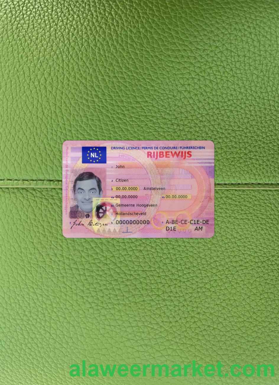 Netherlands driving license photolook FRONT